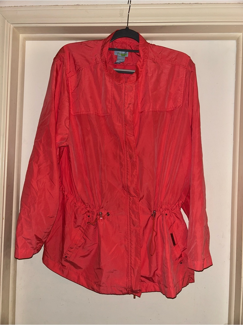 Lightweight Coral Drawstring Waist Jacket - Women